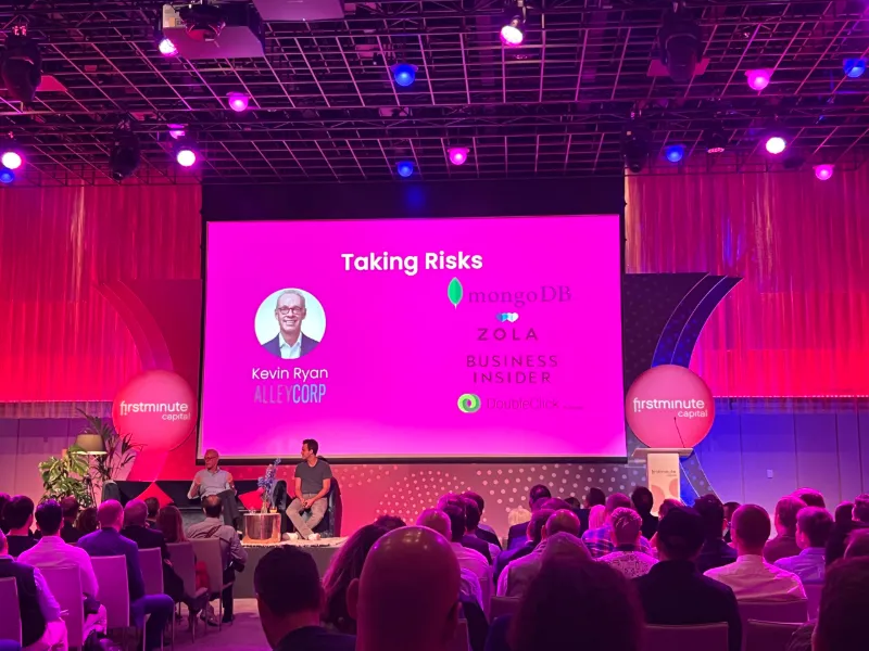 A “Taking Risks” panel at a firstminute capital event
